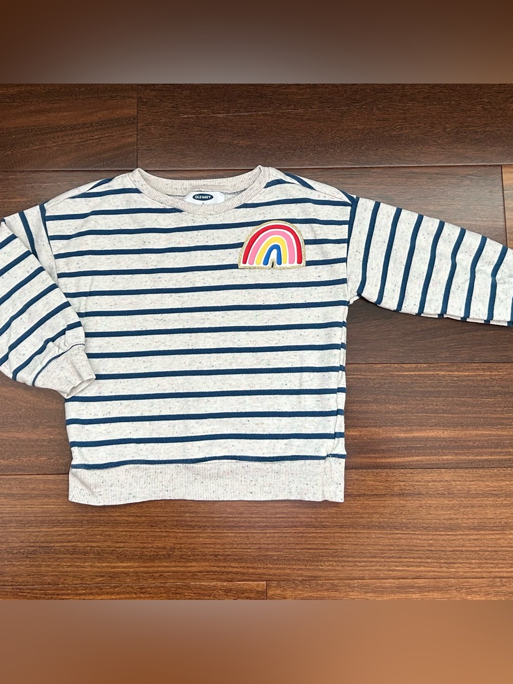 💥4 for $20💥 Old Navy Striped Sweatshirt with Rainbow Patch